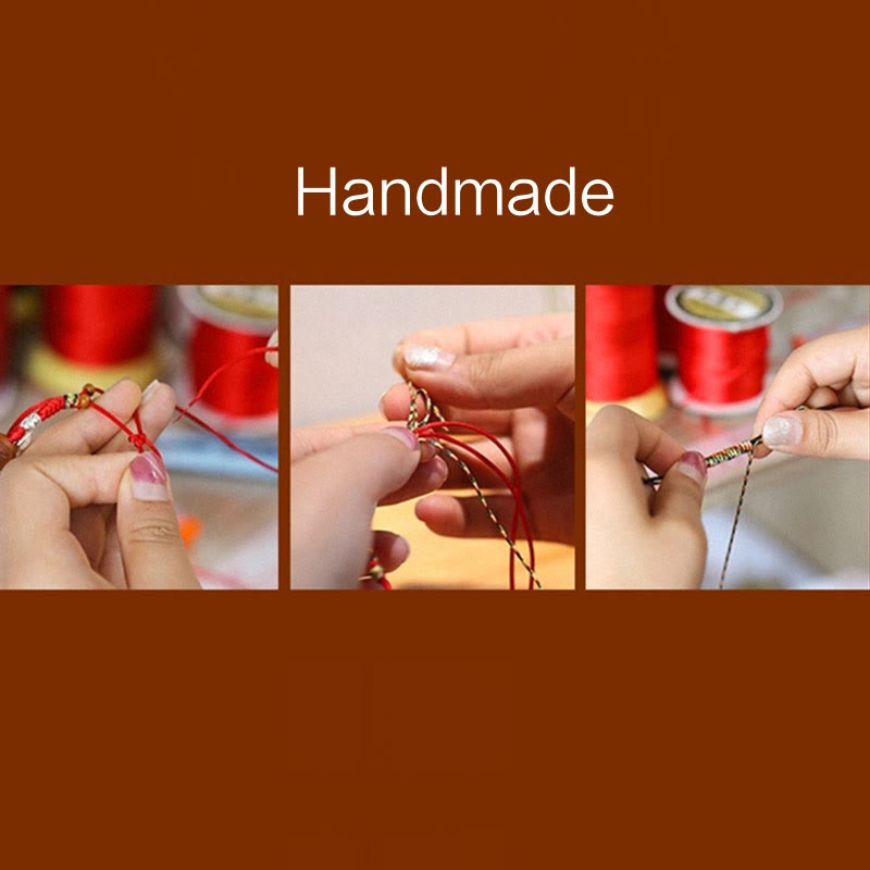 Buddha Stones Handgemachtes buntes Seil King Kong Knoten geflochtenes Glücksarmband - image 10