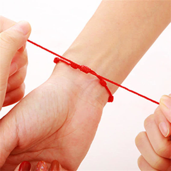 Buddha Stones 4-teiliges Evil Eye Seven Knot Red String Schutzarmband