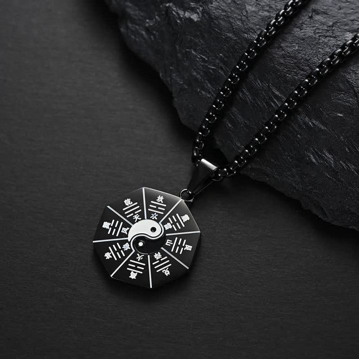 Bagua Yin Yang Balance-Halskettenanhänger aus Titanstahl - image 3