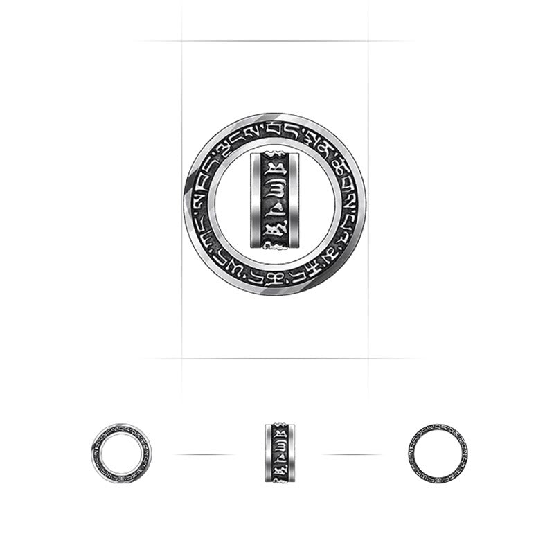 Buddha Stones, tibetischer Om Mani Padme Hum, geschnitzter Friedensreinheitsketten-Halskettenanhänger - image 16