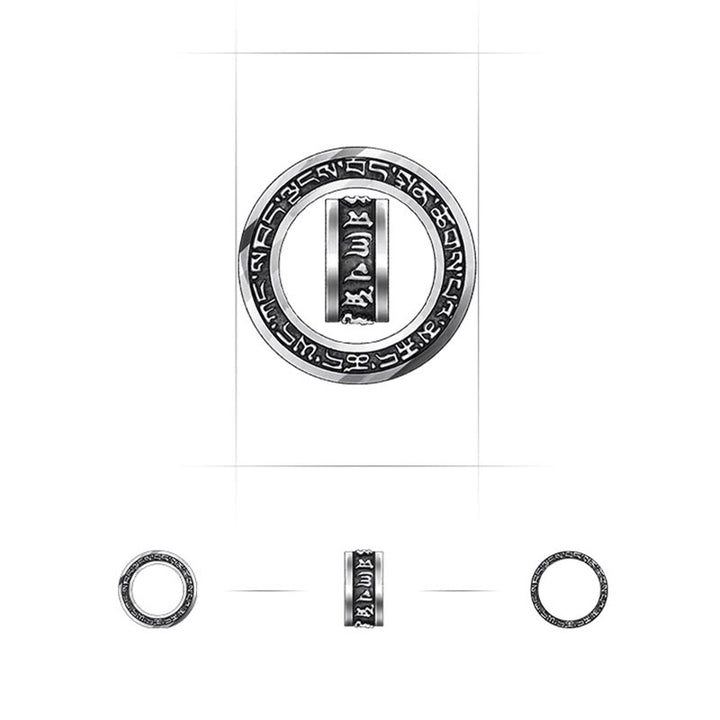 Buddha Stones, tibetischer Om Mani Padme Hum, geschnitzter Friedensreinheitsketten-Halskettenanhänger - image 16