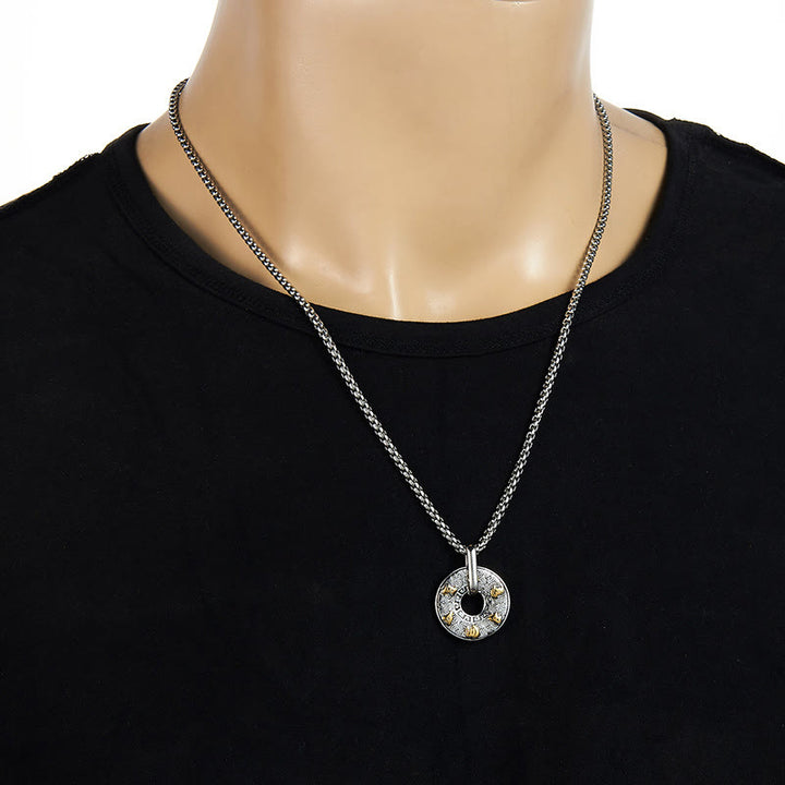 Buddha Stones, tibetischer Om-Mani-Padme-Hum-Friedensschnalle, Kreativitäts-Halsketten-Anhänger - image 7