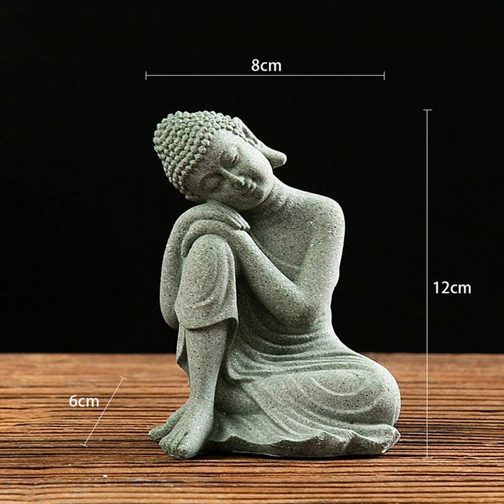 Tibetische Meditation Kontemplation Buddha Gelassenheit Mitgefühl Statue Figur Dekoration