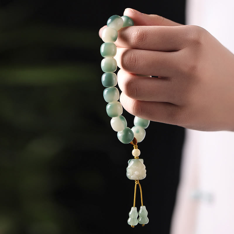 Buddha Stones, Farbverlauf, Bodhi-Samen, neunschwänziger Fuchs, Katzenpfote, Klaue, Kiefernzapfen, Friedensarmband - image 10