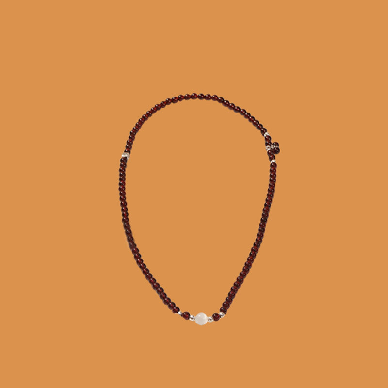 Buddha Stones 925 Sterling Silber Natürlicher Granat Katzenaugenschutz Dreifach gewickeltes Armband - image 13