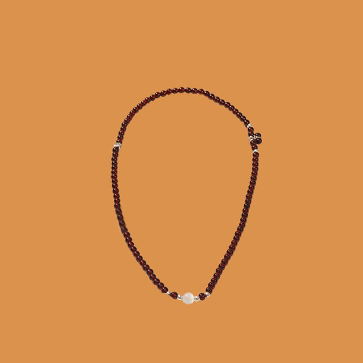 Buddha Stones 925 Sterling Silber Natürlicher Granat Katzenaugenschutz Dreifach gewickeltes Armband - image 13