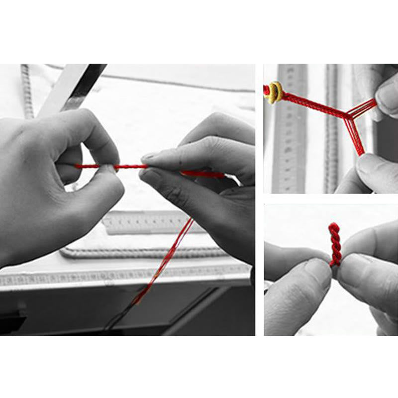 Mehrfarbiges Glücksarmband mit Buddha Stonesn „Mögest du Glück und Erfolg haben“.