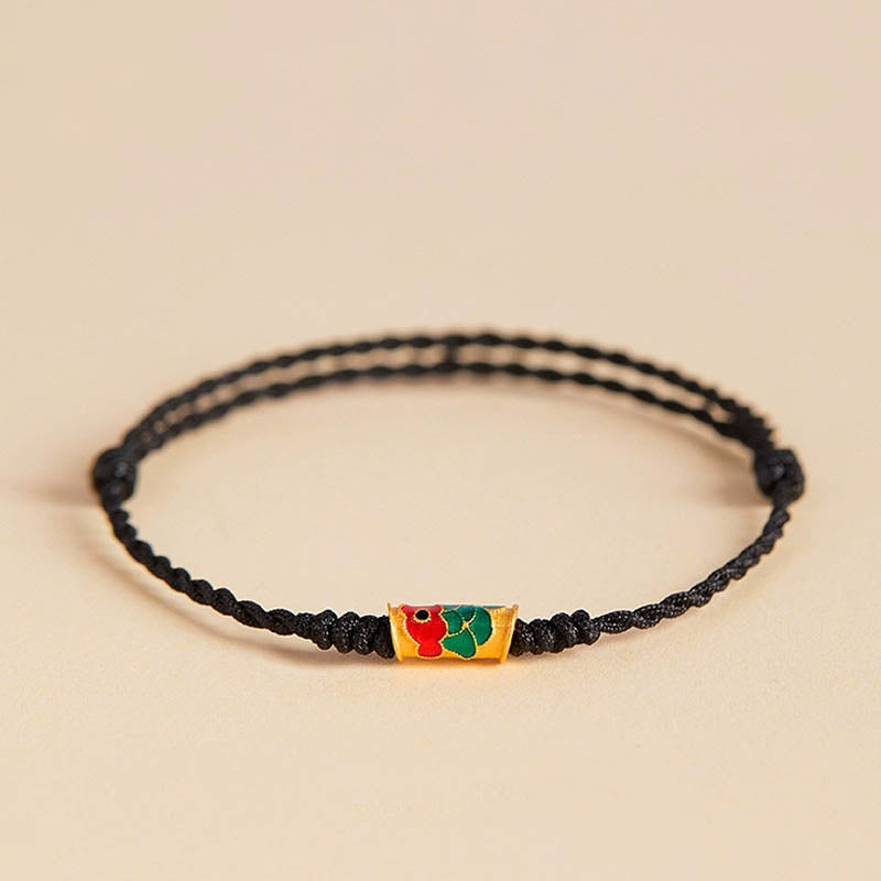 Buddha Stones Handgefertigtes Armband aus geflochtenem Seil, Koi Fish Wealth Prosperity