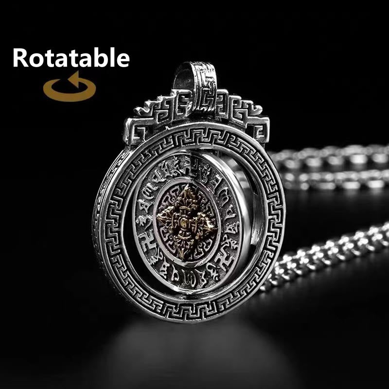 Buddha Stones, tibetischer Om Mani Padme Hum Double Dorje Vajra, drehbarer Reinheits-Friedens-Halskettenanhänger - image 13