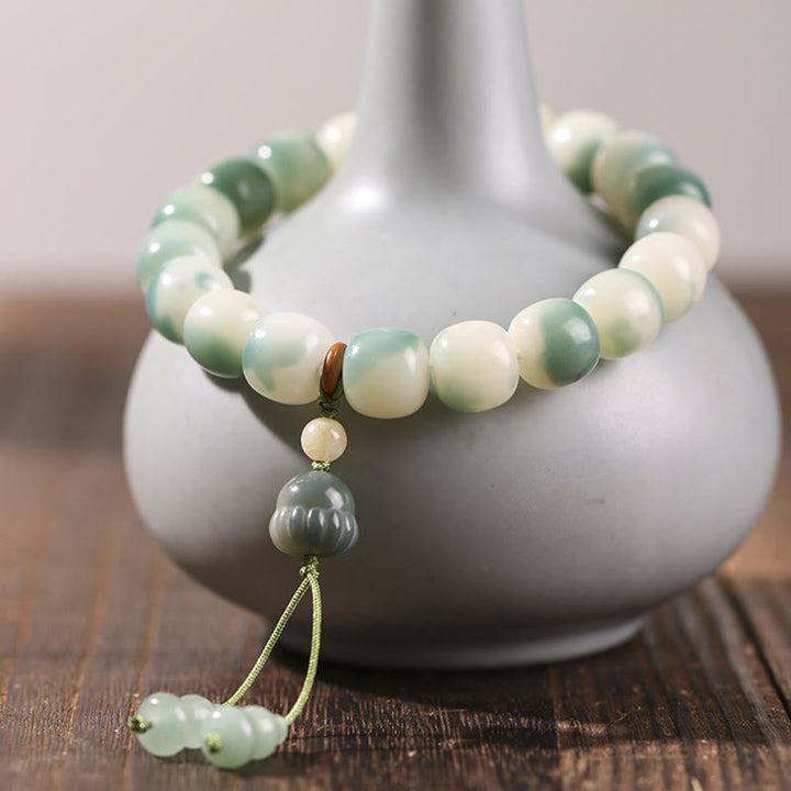 Buddha Stones, Farbverlauf, Bodhi-Samen, neunschwänziger Fuchs, Katzenpfote, Klaue, Kiefernzapfen, Friedensarmband - Kleiner Tannenzapfen (Handgelenkumfang 16–17 cm) - image 16