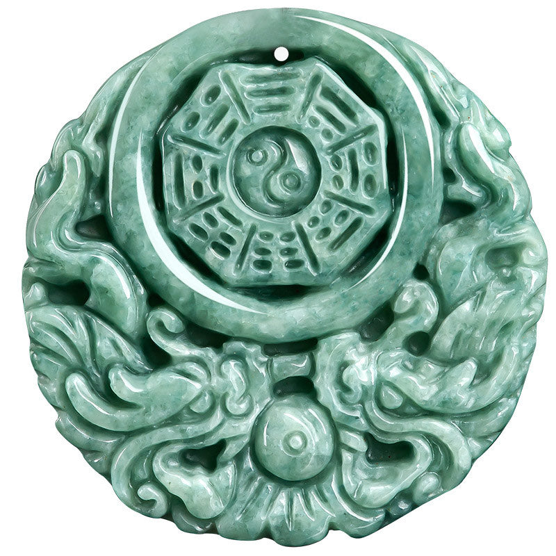 Buddha Stones Drachen Jade Yin Yang Balance Halskette String Anhänger - image 8