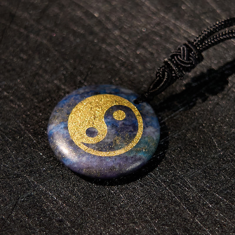 Buddha-Steine, verschiedene Kristalle, Amethyst, Tigerauge, grüner Aventurin, Yin Yang, spiritueller Halskettenanhänger