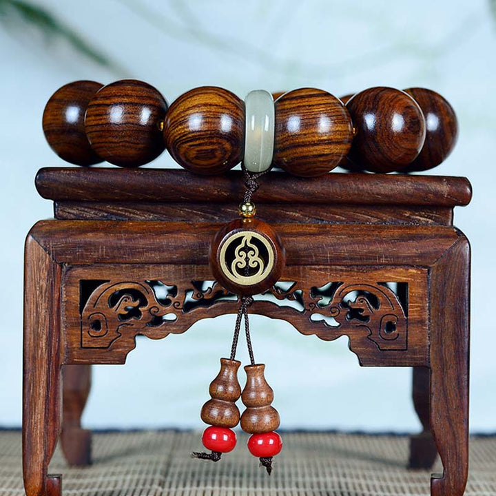 Buddha-Steine Rosenholz Wärme Ruhe Kürbis Charm Armband