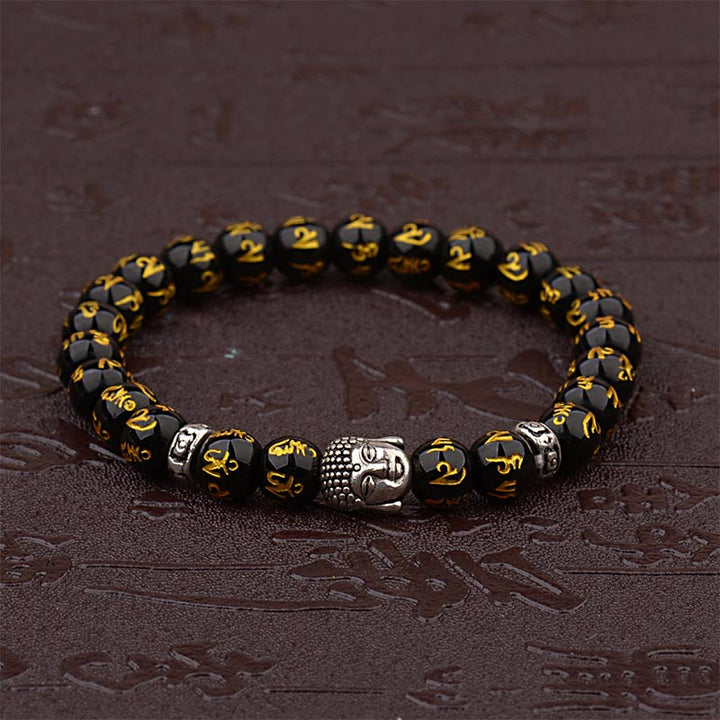 Buddha Stones Tibetisches Buddha-Mantra-Amulett-Armband