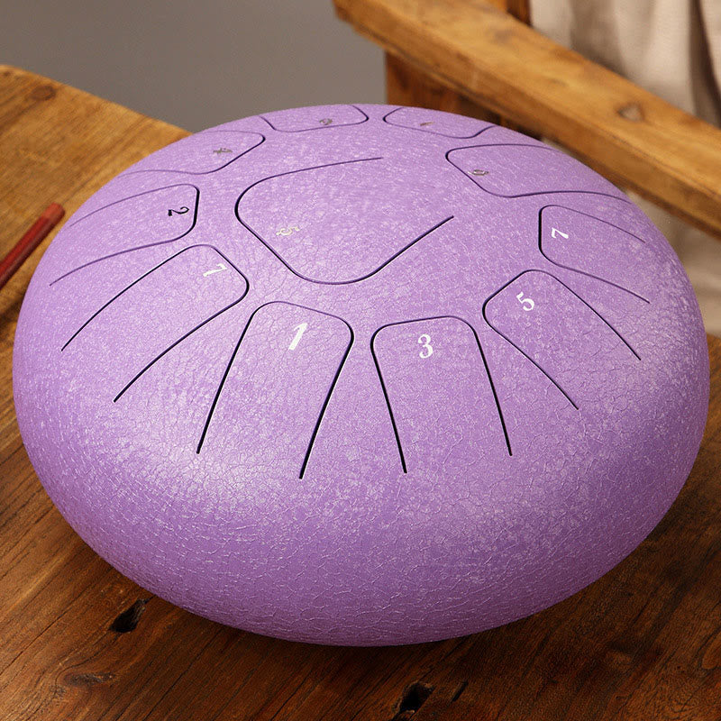 Buddha Stones Steel Tongue Drum Sound Heilung Achtsamkeit Meditation Yoga Drum Kit 11 Note 8 Zoll - Lila - image 21