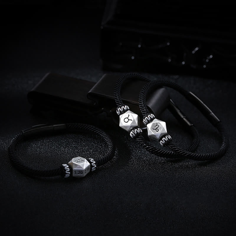 Buddha Stones 999 Sterling Silber 12 Sternbilder des Tierkreises Schutz Handgefertigtes Schnurarmband - image 21