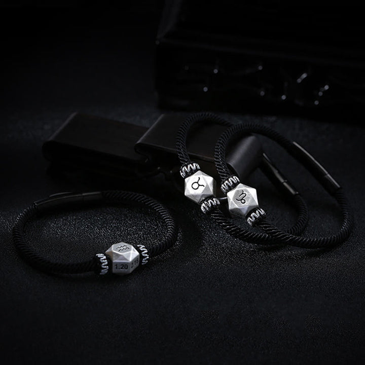 Buddha Stones 999 Sterling Silber 12 Sternbilder des Tierkreises Schutz Handgefertigtes Schnurarmband - image 21