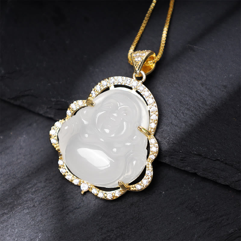 Buddha Stones Viel Glück Lachender Buddha Halskette - image 22