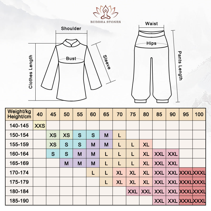 Buddha Stones, einfaches Muster, Meditation, Gebet, spirituell, Zen, Tai Chi, Qigong, Praxis, Unisex-Kleidungsset - image 9