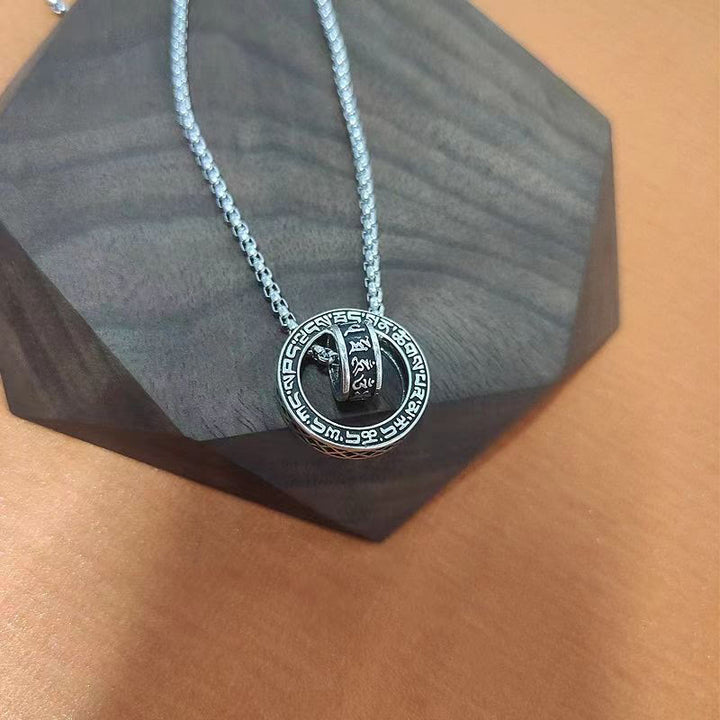 Buddha Stones, tibetischer Om Mani Padme Hum, geschnitzter Friedensreinheitsketten-Halskettenanhänger - image 7