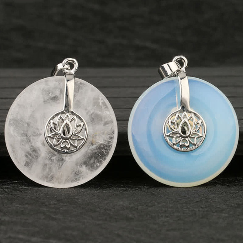 Buddha Stones, verschiedene Kristall-Amethyst-Rosa-Kristall-Lotus-Heilungs-Halsketten-Anhänger - image 23