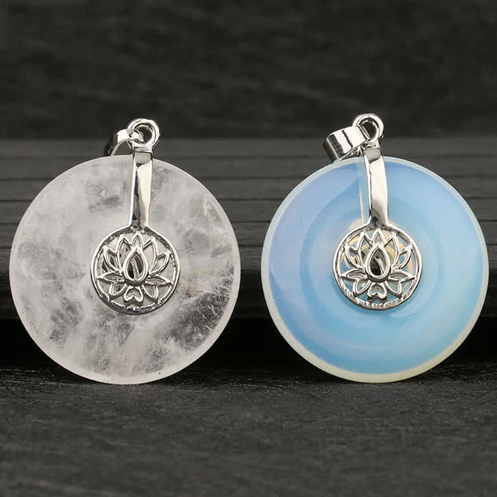 Buddha Stones, verschiedene Kristall-Amethyst-Rosa-Kristall-Lotus-Heilungs-Halsketten-Anhänger - image 23