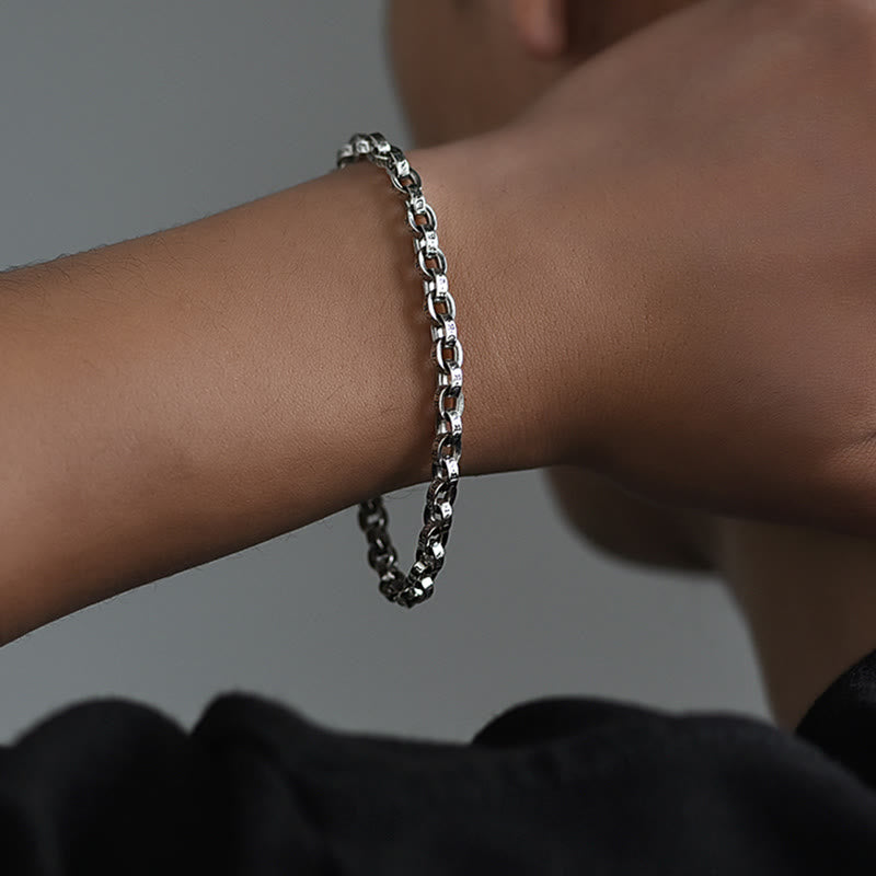 Buddha Stones 925 Sterling Silber Om Mani Padme Hum geschnitztes Design Kreativität Metallarmband - image 13