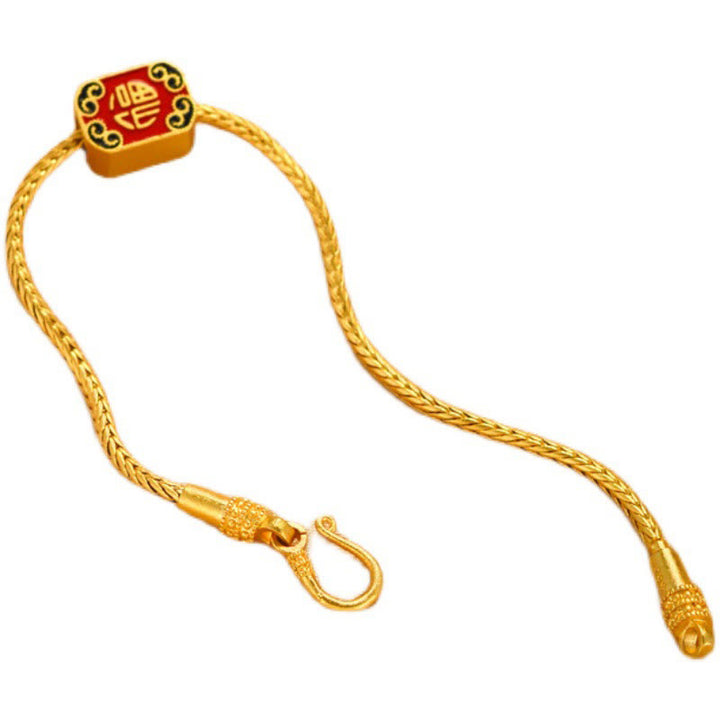 Buddha Stones, tibetisches 18 Karat Gold, Om Mani Padme Hum, Glücksbringer, Koi-Fisch, Fu-Charakter, Barren, Kupfermünze, Friedensarmband - image 11