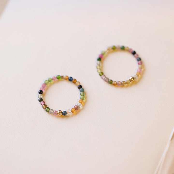 Positiver Liebesring mit natürlichem Turmalin von Buddha Stones