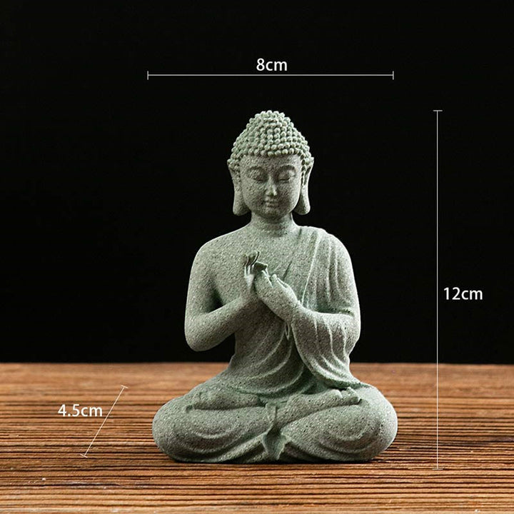 Tibetische Meditation Kontemplation Buddha Gelassenheit Mitgefühl Statue Figur Dekoration