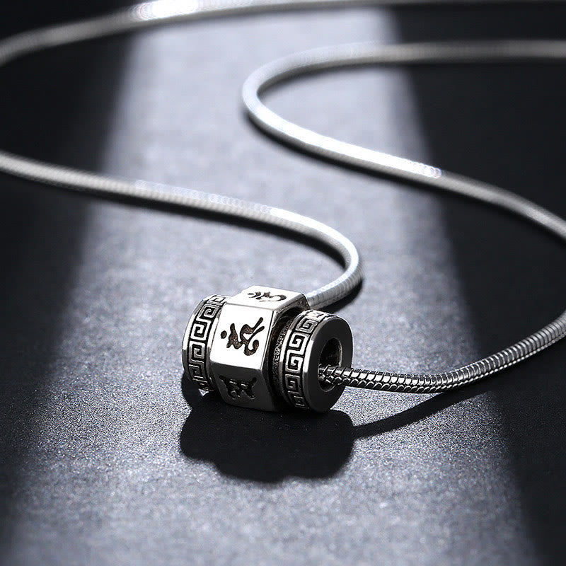 Buddha Stones, tibetische Om Mani Padme Hum Peace-Halskette, drehbarer Anhänger - image 2