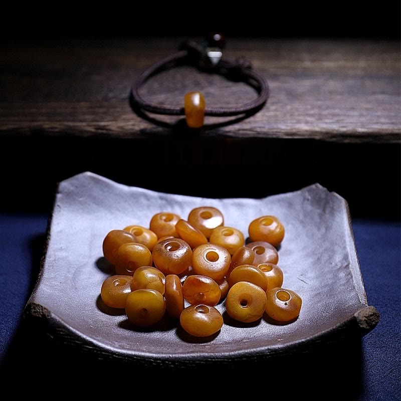 Armband mit Buddha Stonesn, 925er-Sterlingsilber, chinesisches Sternzeichen, Natal-Buddha, natürlicher Bernstein, klar, Angstgefühl - image 6