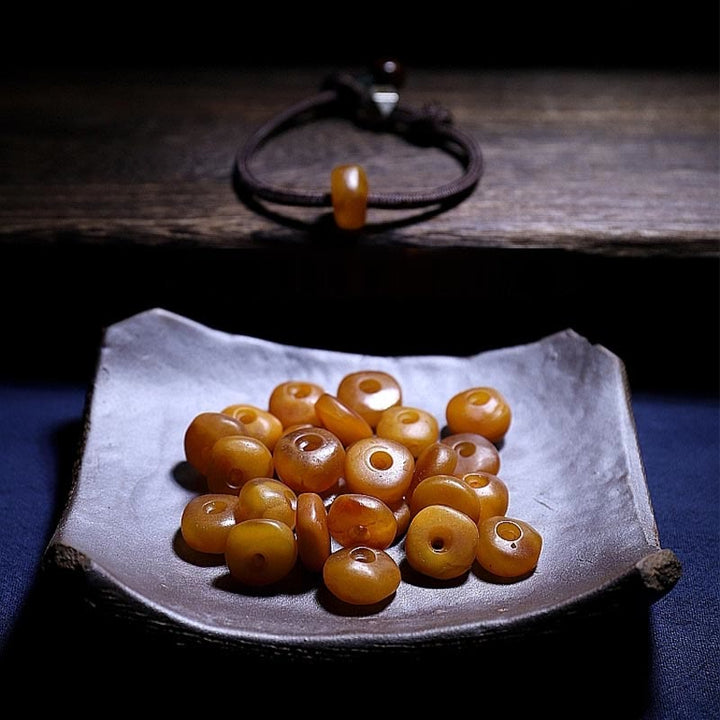 Armband mit Buddha Stonesn, 925er-Sterlingsilber, chinesisches Sternzeichen, Natal-Buddha, natürlicher Bernstein, klar, Angstgefühl - image 6
