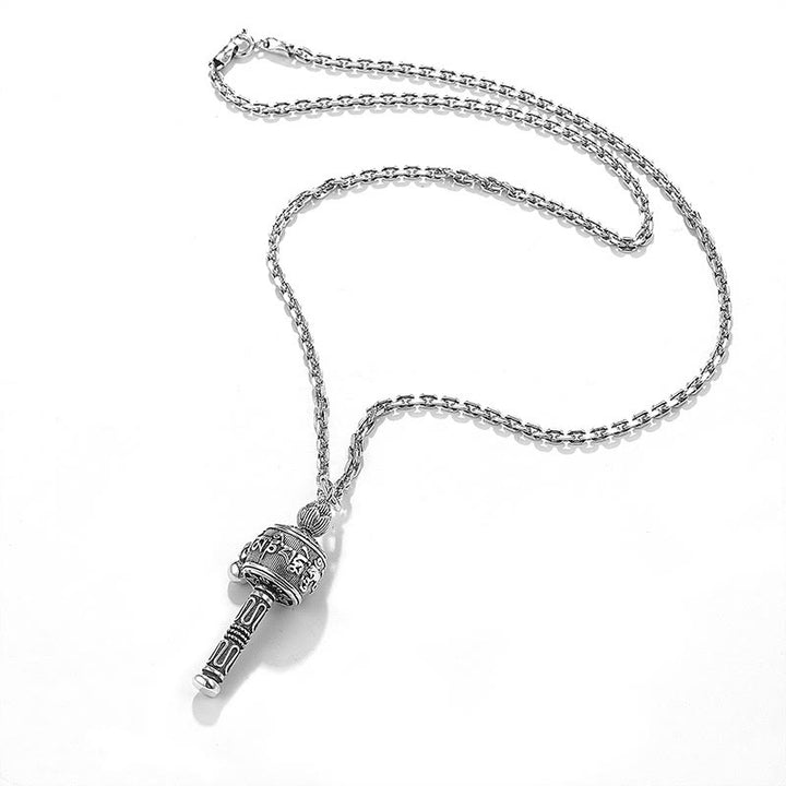 Buddha Stones, tibetische Om-Mani-Padme-Hum-Gebetsmühle, Lotus-Weisheit, drehbarer Halsketten-Anhänger - image 6