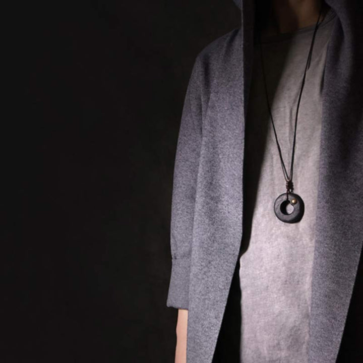 Buddha Stones, Zen-Kreis, Ebenholz, Frieden, Ruhe, Halsketten-Anhänger - image 6