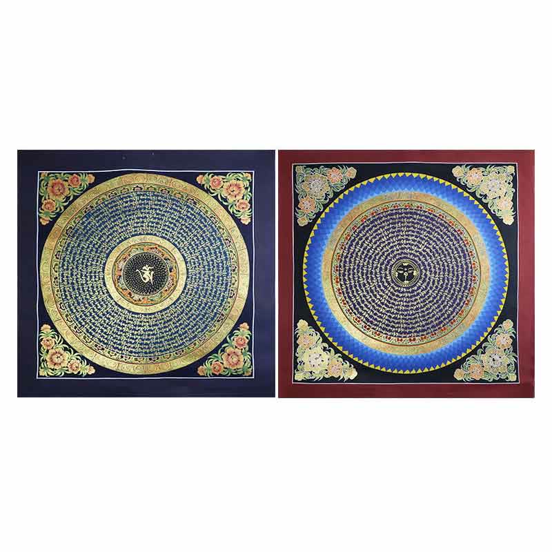 Tibetische handgemachte Thangka-Malerei, spiritueller Segen, Blindbox, zufälliges Farbmuster