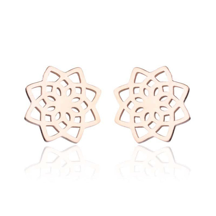 Tibetische Lotus-Muster-Neuanfang-Ohrstecker