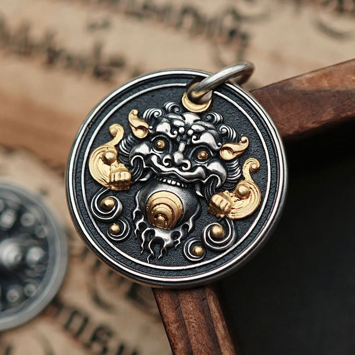 Buddha Stones, tibetischer Kirtimukha-Amulett, heilender Halsketten-Anhänger