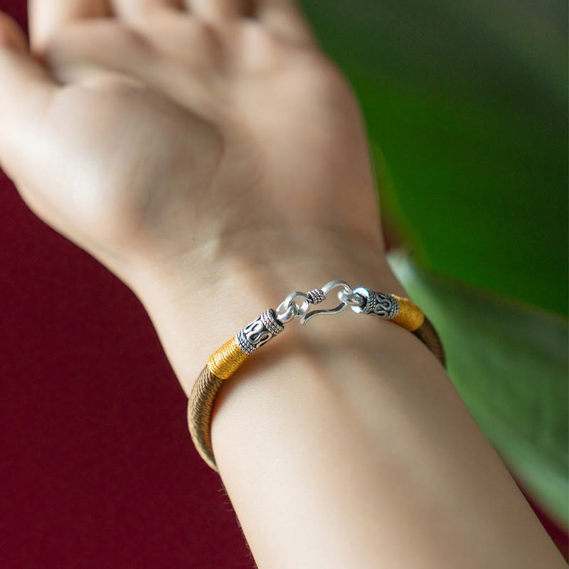 Buddha Stones Handgefertigtes tibetisches Amulett mit King-Kong-Knoten, Glücksschutz, geflochtenes Armband - image 9