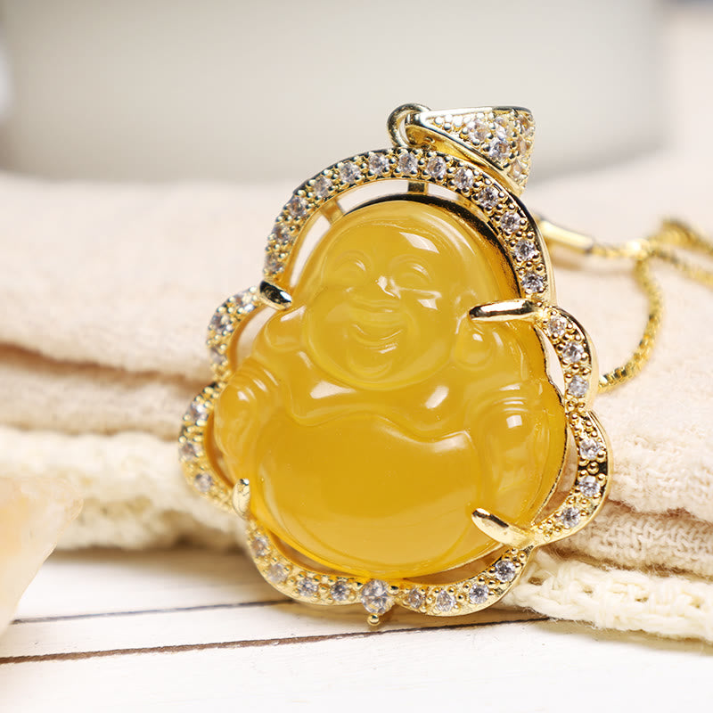 Buddha Stones Viel Glück Lachender Buddha Halskette - image 19