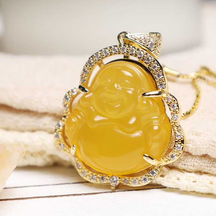 Buddha Stones Viel Glück Lachender Buddha Halskette - image 19