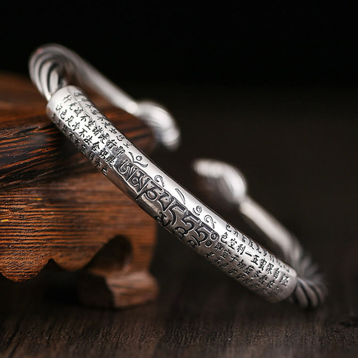 Buddha Stones, tibetisches Om Mani Padme Hum Herz-Sutra-Reinheits-Manschettenarmband