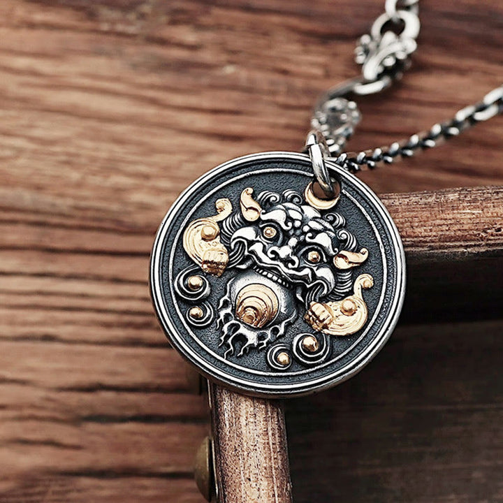 Buddha Stones, tibetischer Kirtimukha-Amulett, heilender Halsketten-Anhänger