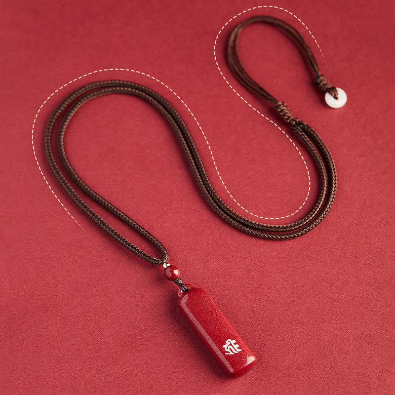 Chinesischer Sternzeichen-Natal-Buddha-Zinnober-Amulett-Schutzschnur-Halskettenanhänger - image 7