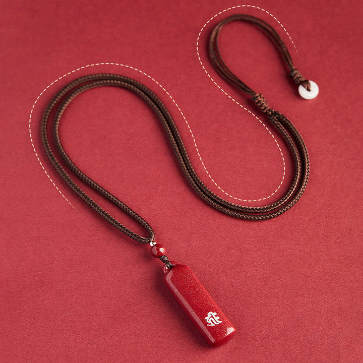 Chinesischer Sternzeichen-Natal-Buddha-Zinnober-Amulett-Schutzschnur-Halskettenanhänger - image 7