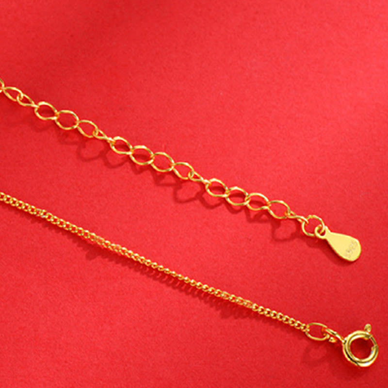 Buddha Stones 925 Sterling Silber Jahr des Drachen Glückswolken Hetian Jade eingelegter Glückskettenanhänger - image 7