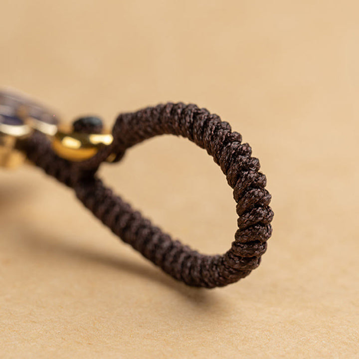 Buddha Stones, kleines Blatt, rotes Sandelholz, Ebenholz, glückliche Katze, Schutz, Schlüsselanhänger, Handy-Hängedekoration - image 5