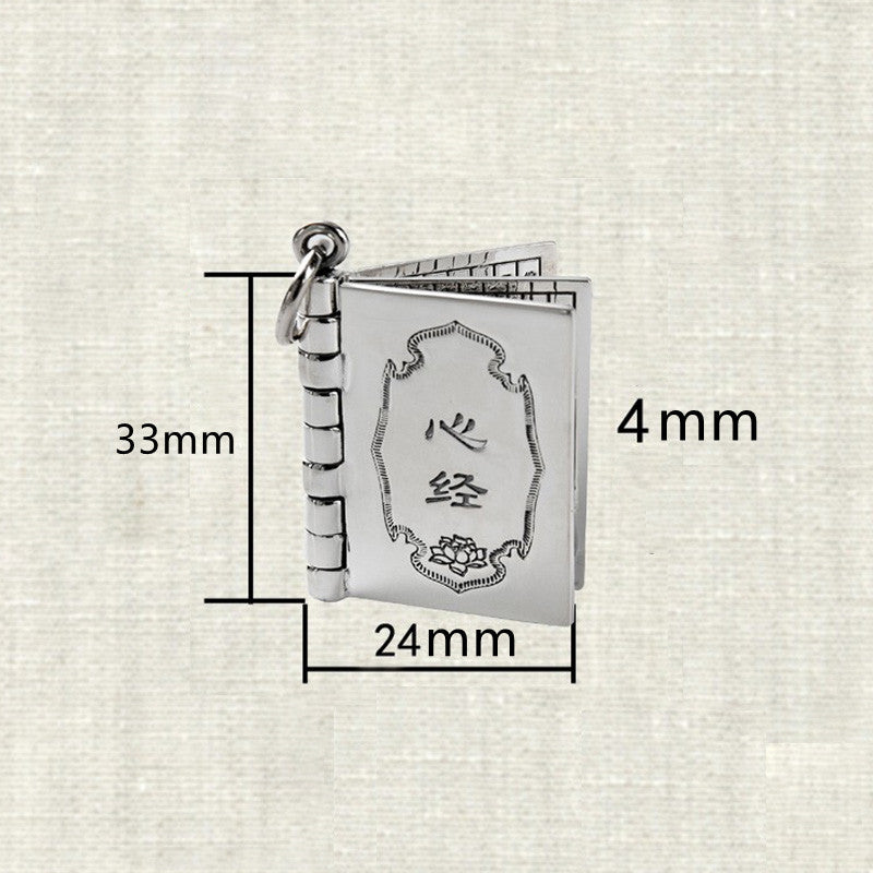 990 Sterling Silber Herz Sutra Großes Mitgefühl Shurangama Mantra Lotus Vajra Frieden Halskette Anhänger - image 15