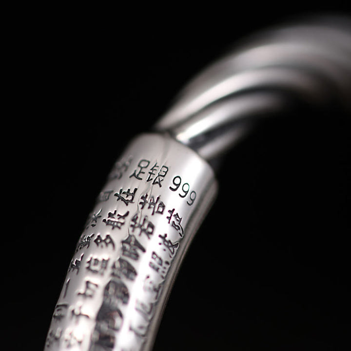 Buddha Stones, tibetisches Om Mani Padme Hum Herz-Sutra-Reinheits-Manschettenarmband