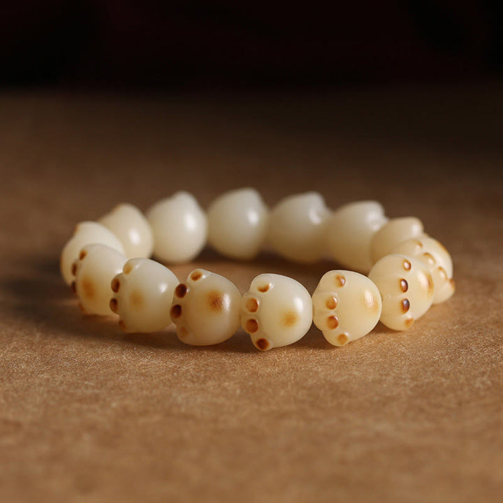Buddha Stones Niedliches Glückskatzen-Bodhi-Samen-Katzenpfoten-Harmonie-Armband - Bodhi-Samen Katzenpfote - image 5